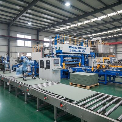 Capacidade Anual 2-8 Milhões de M² Linha de Fabricação de Placas de Fibrocimento Semi-Automática com Alta Automação e Sistema de Controle PLC