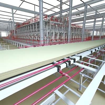 Linha de produção de placas de fibra de cimento à prova de fogo com comprimento 2400 mm e largura 1200 mm