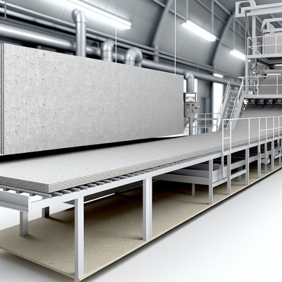 Linha de produção de placa de fibrocimento com densidade de 1,2-1,6g/cm3, baixa absorção de água para uso industrial