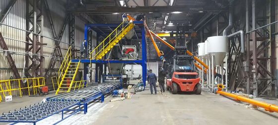 Linha de Produção Automática de Mobiliário XPS para Isolamento de Telhas, 380v