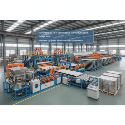 Linha completa de fabricação de placas de fibrocimento totalmente automatizada, tensão 380V, equipamento de produção para materiais de construção duráveis