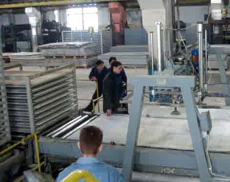 linha de produção de alimentação da placa do cimento da fibra de uma largura de 1,15 m/1,2 m para a construção pública
