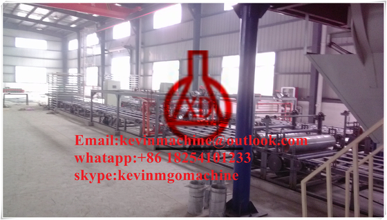 A linha de produção à prova de fogo automática da placa do mgo de China com capacidade maior 1500 cobre