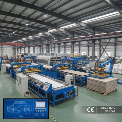 Linha de produção de placas de fibra de cimento de 2000m2 Incorporando padrão CE e garantia de 1 ano Otimizada para placas consistentes