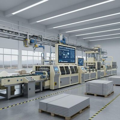 Capacidade Linha de Produção de Placas de Fibrocimento de 3-5 Milhões de M² Sistema de Controle PLC de Alta Automação Garantia de 1 Ano Automação