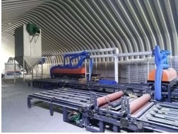 Malha do vidro de fibra de 6 camadas que lixa a linha de produção da placa do Mgo produzindo os painéis de parede